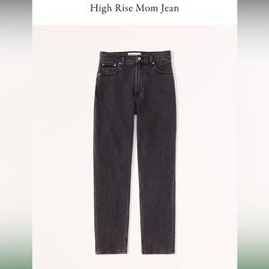 Abercrombie & Fitch The Mom High Rise Black Jeans in size 28